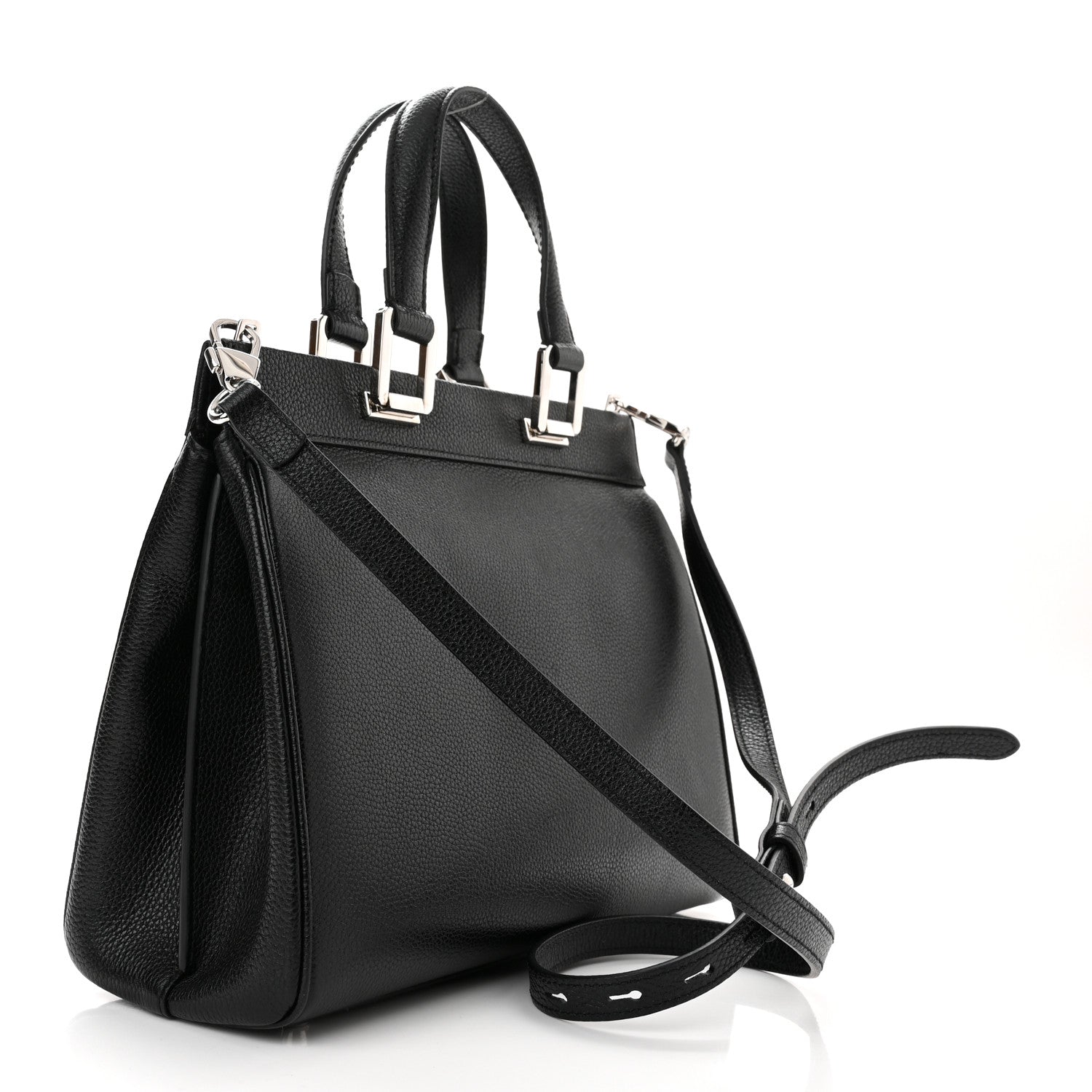 Gucci Grainy Calfskin Small Zumi Top Handle Bag Black 3 of 11