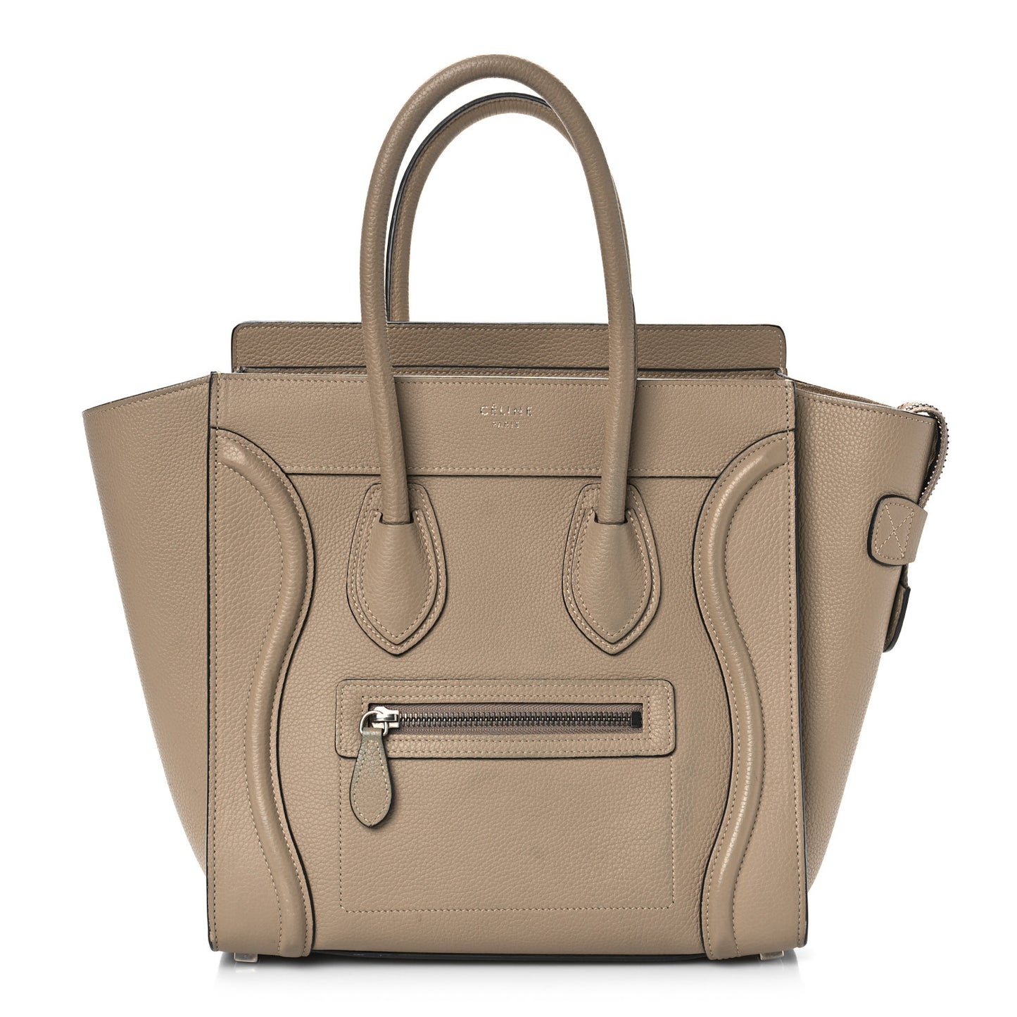 Drummed Calfskin Micro Luggage Dune