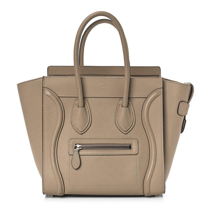 Celine Drummed Calfskin Micro Luggage Dune 1 of 10