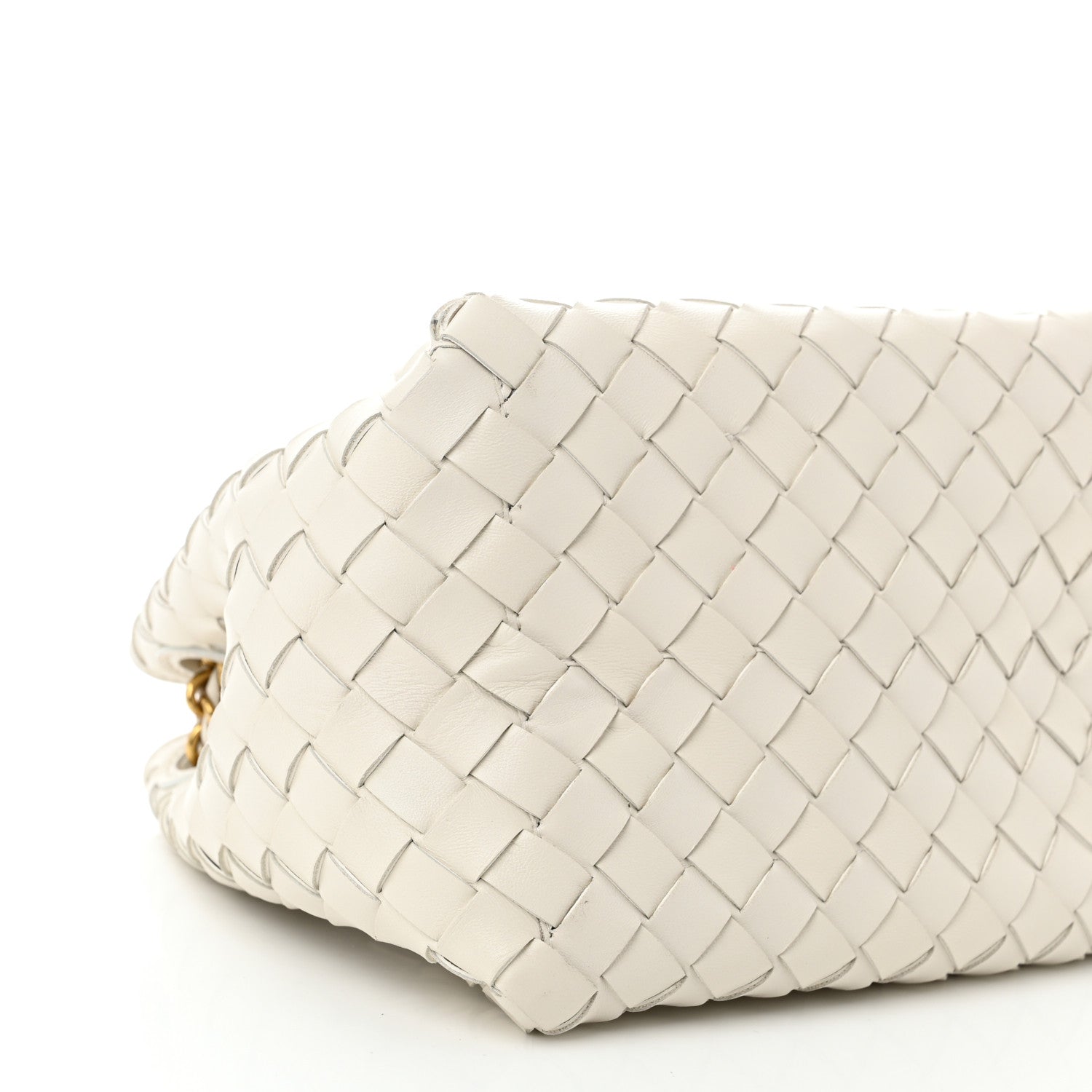 Bottega Veneta Nappa Intrecciato Small Parachute Chain Shoulder Bag Chalk 8 of 11