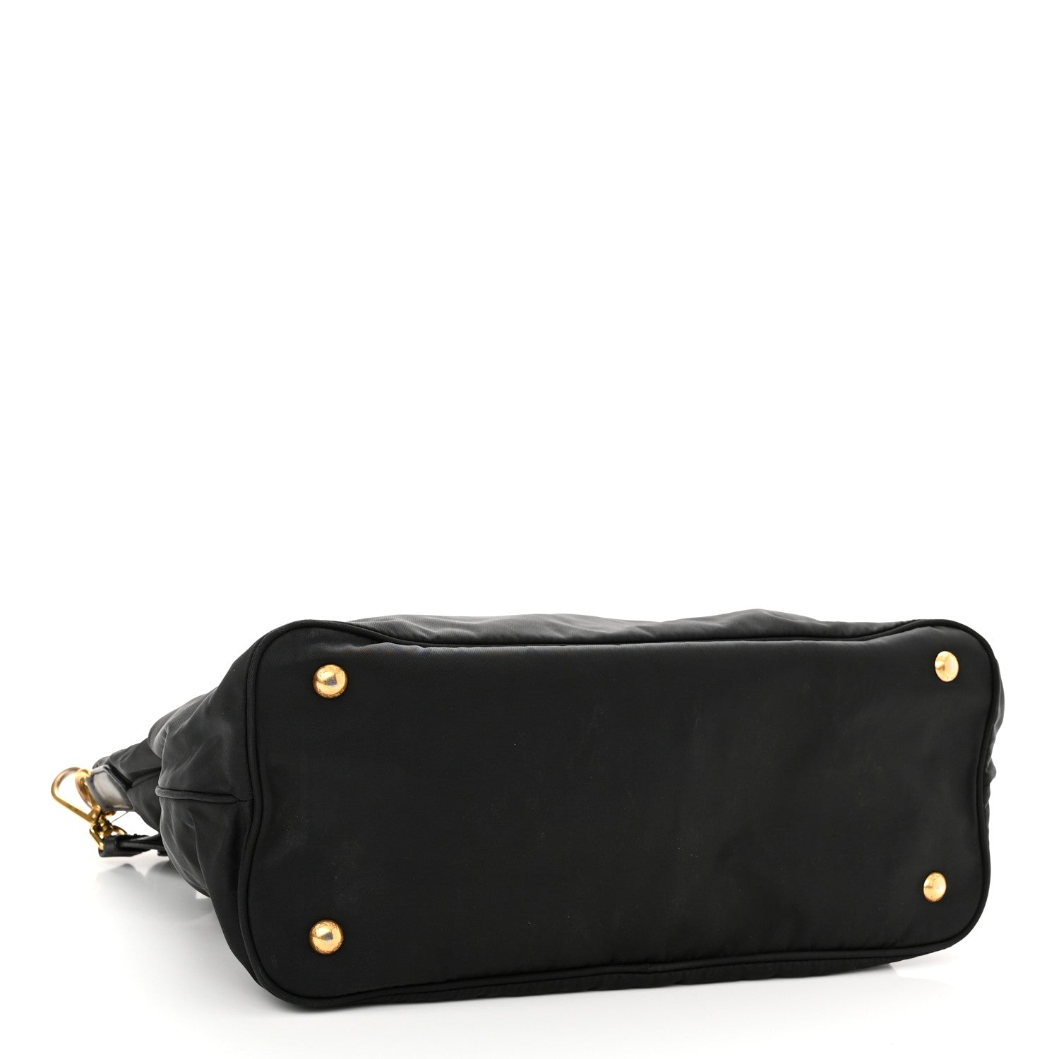 Prada Tessuto Nylon Soft Calfskin Shopping Satchel Black 3 of 14