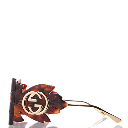 Gucci Acetate Square Frame Wing Sunglasses GG0535S Havana 2 of 7