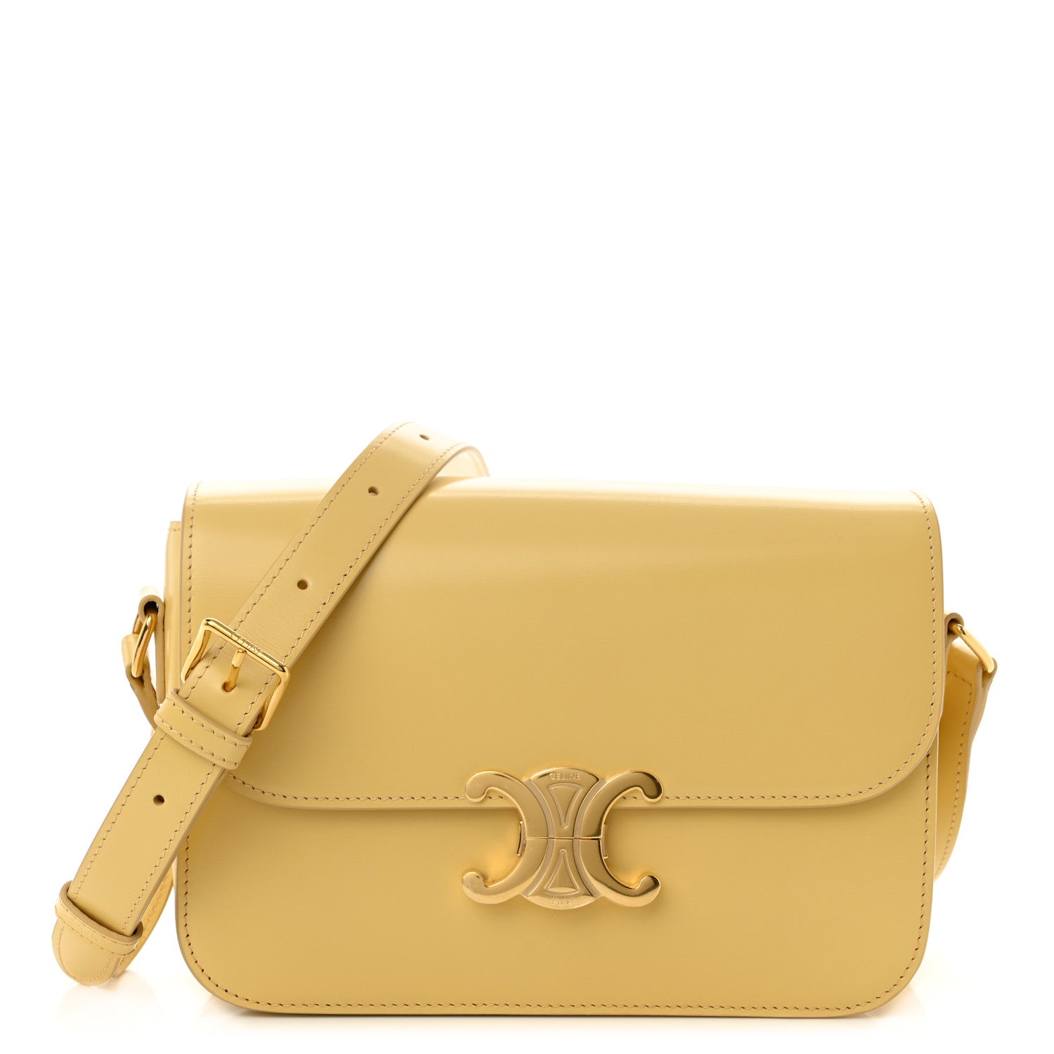 Celine Shiny Calfskin Medium Triomphe Pollen 1 of 12