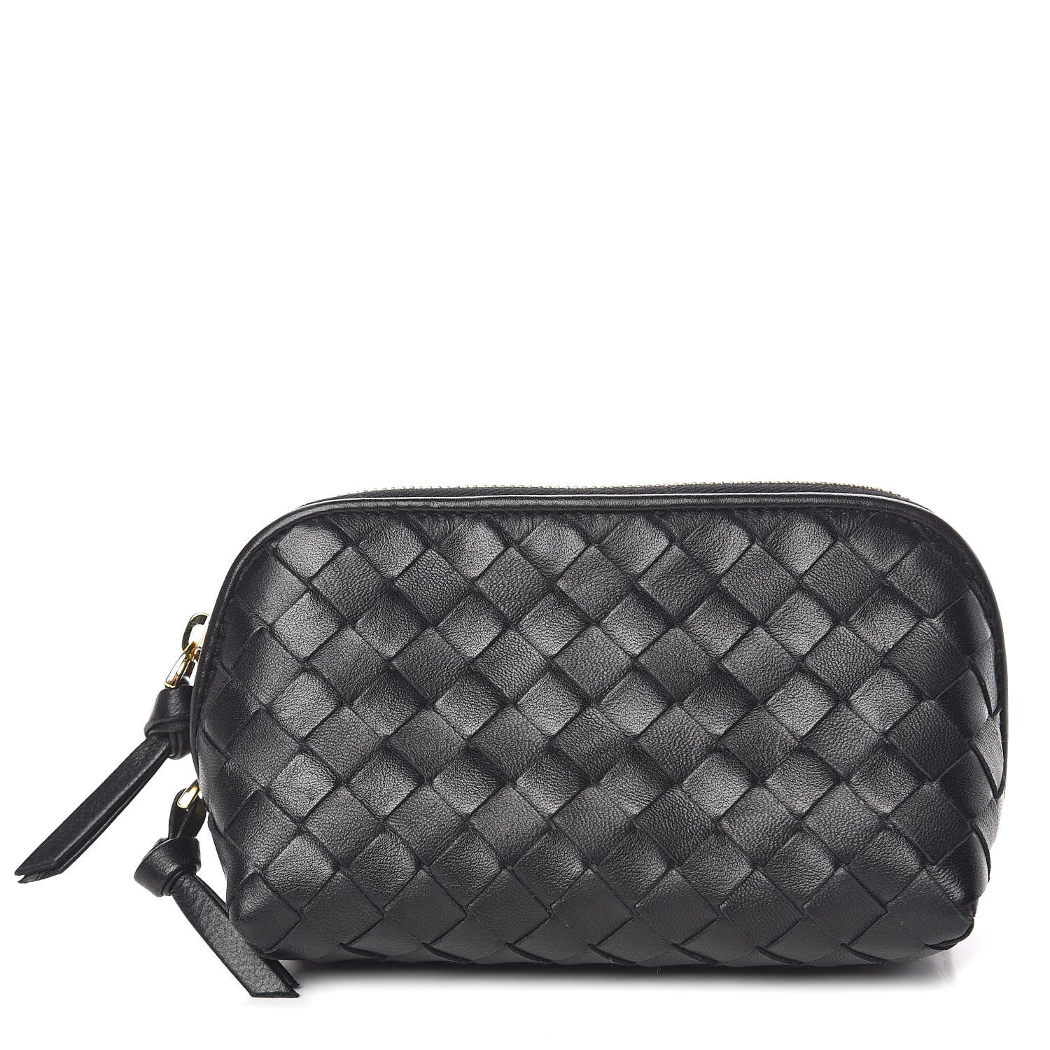 Bottega Veneta Nappa Intrecciato Small Cosmetic Pouch Black 1 of 9