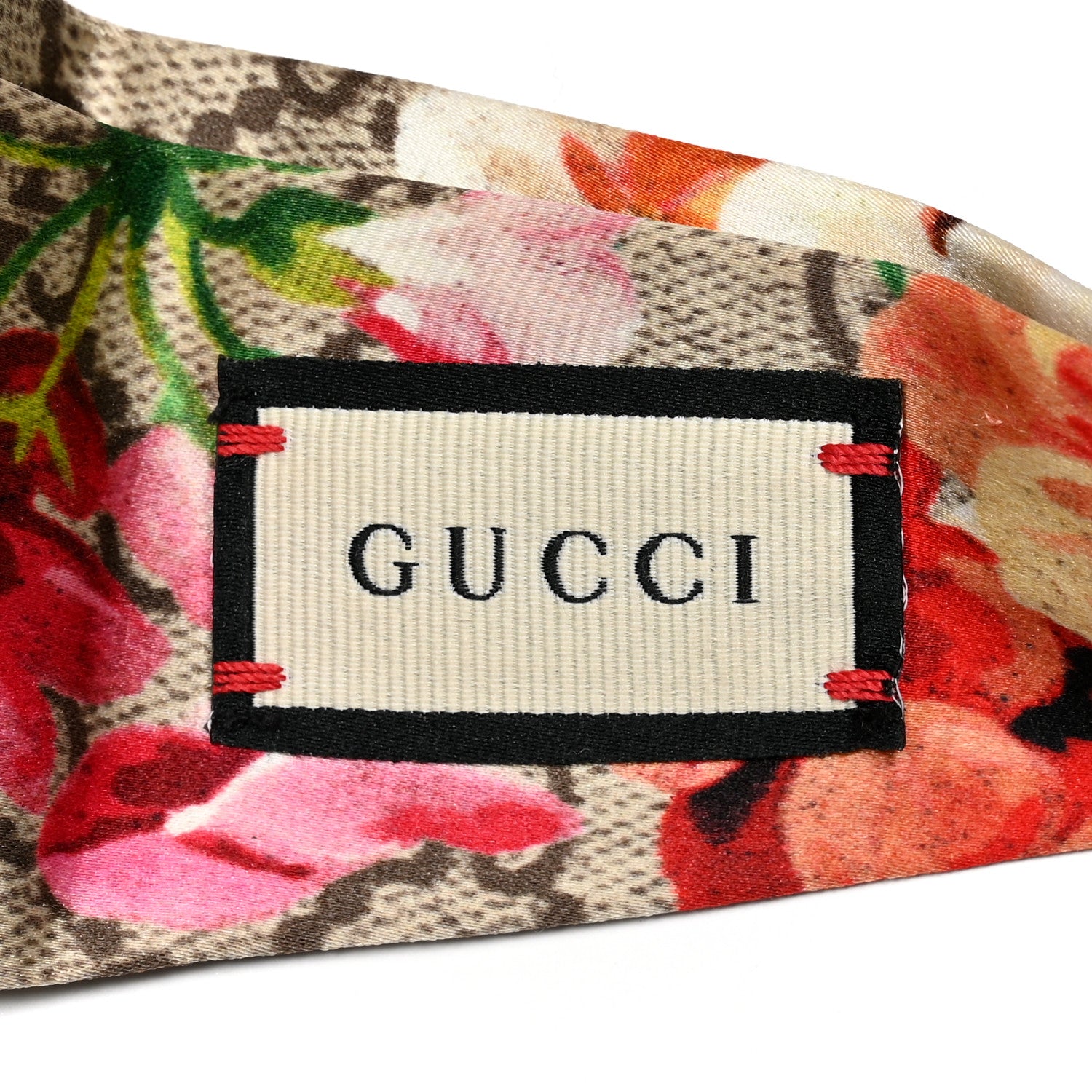 Gucci Silk Monogram Blooms Print Headband M Antique Rose 5 of 5