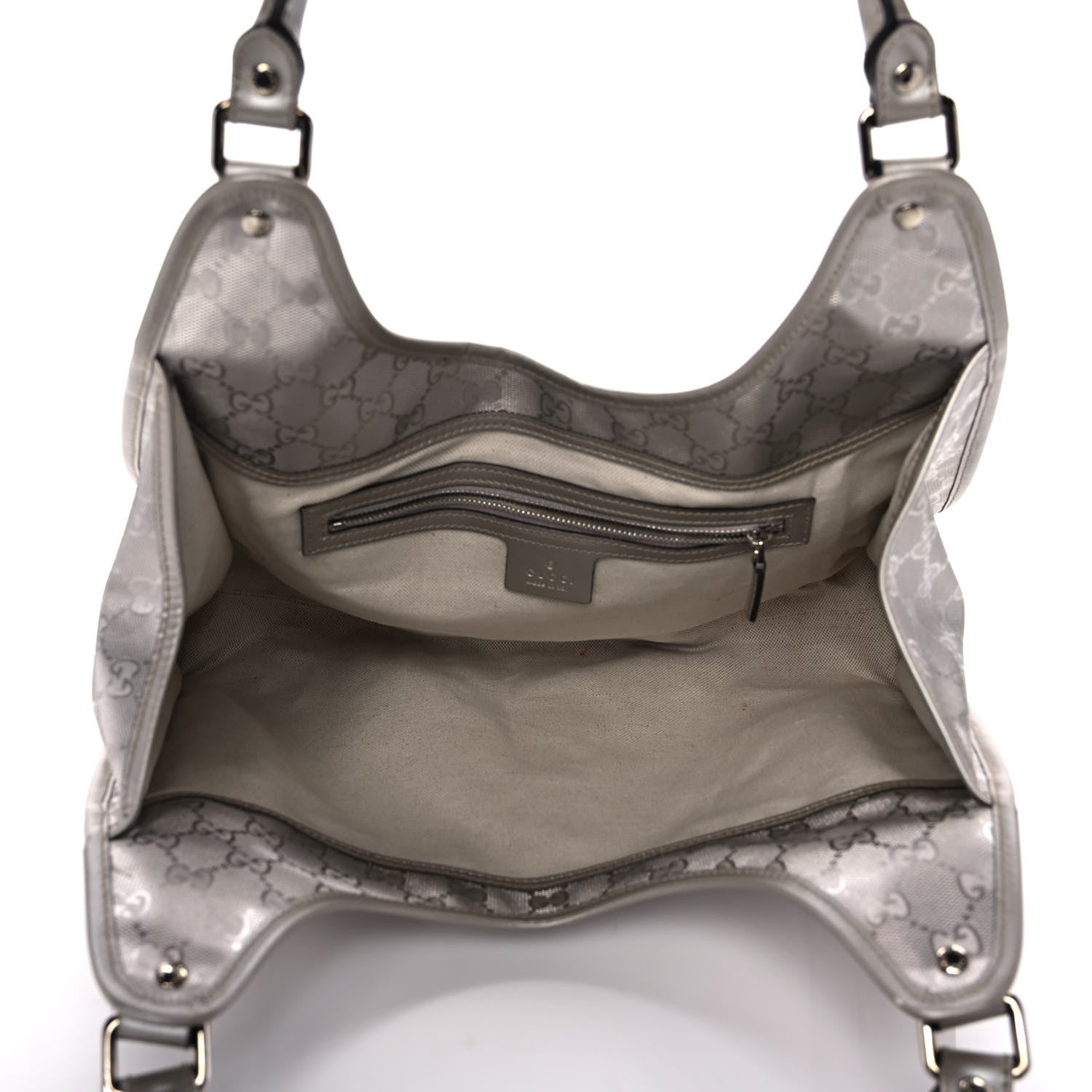 Gucci Imprime Monogram Medium Joy Shoulder Bag Silver 4 of 12