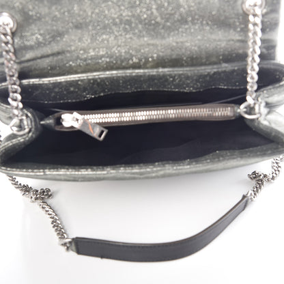 Saint Laurent Metallic Calfskin Y Calfskin Monogram Small Loulou Chain Satchel Dark Grey 5 of 19