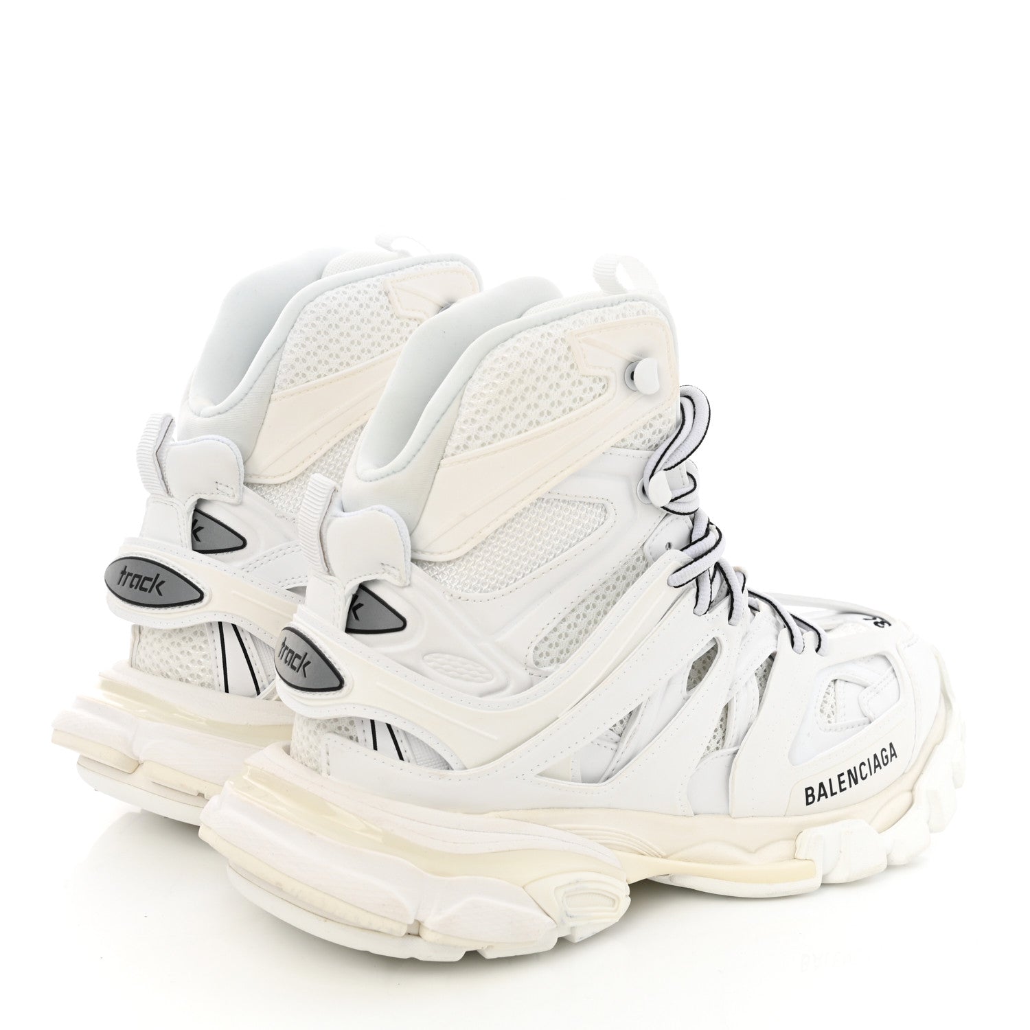 Balenciaga Mesh Nylon Womens Track Hike Sneakers 39 White 4 of 9