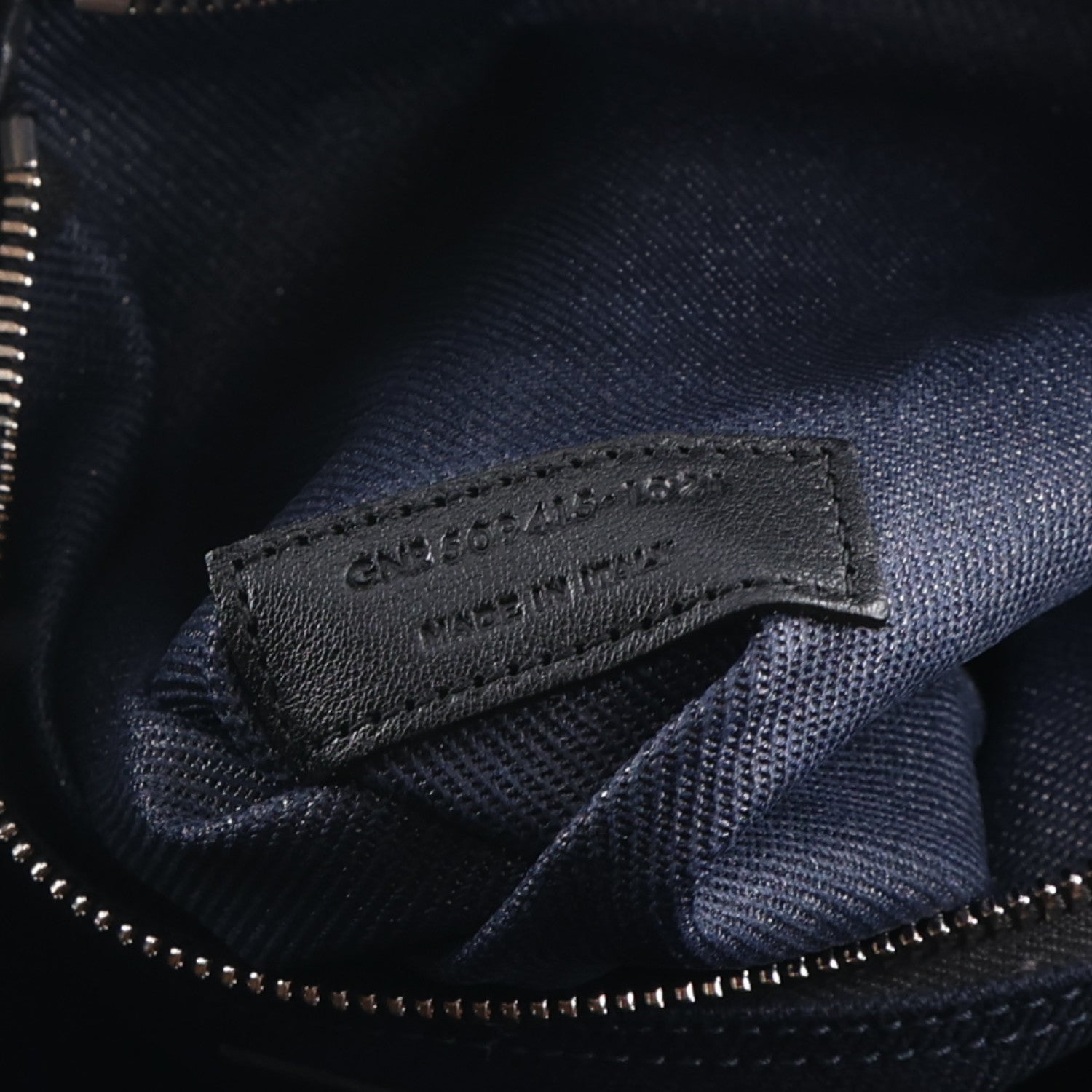 Saint Laurent Linen Calfskin Rive Gauche Tote Navy 7 of 10