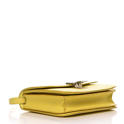 Celine Liege Calfskin Medium Classic Box Flap Bag Fluo Yellow 4 of 12