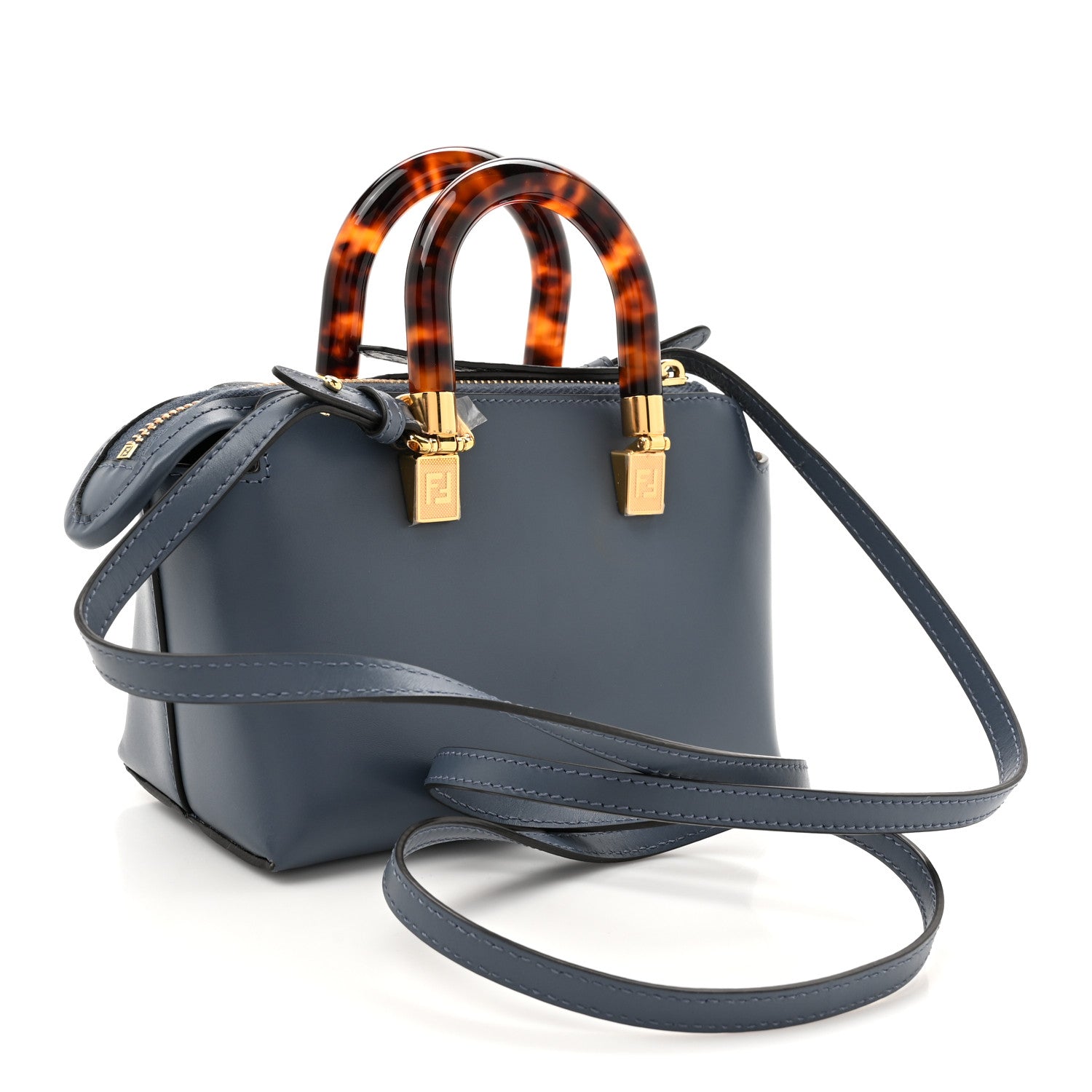 Fendi Vitello King Plexiglass Elaphe Python Print Logo Mini By The Way Mirto 3 of 14