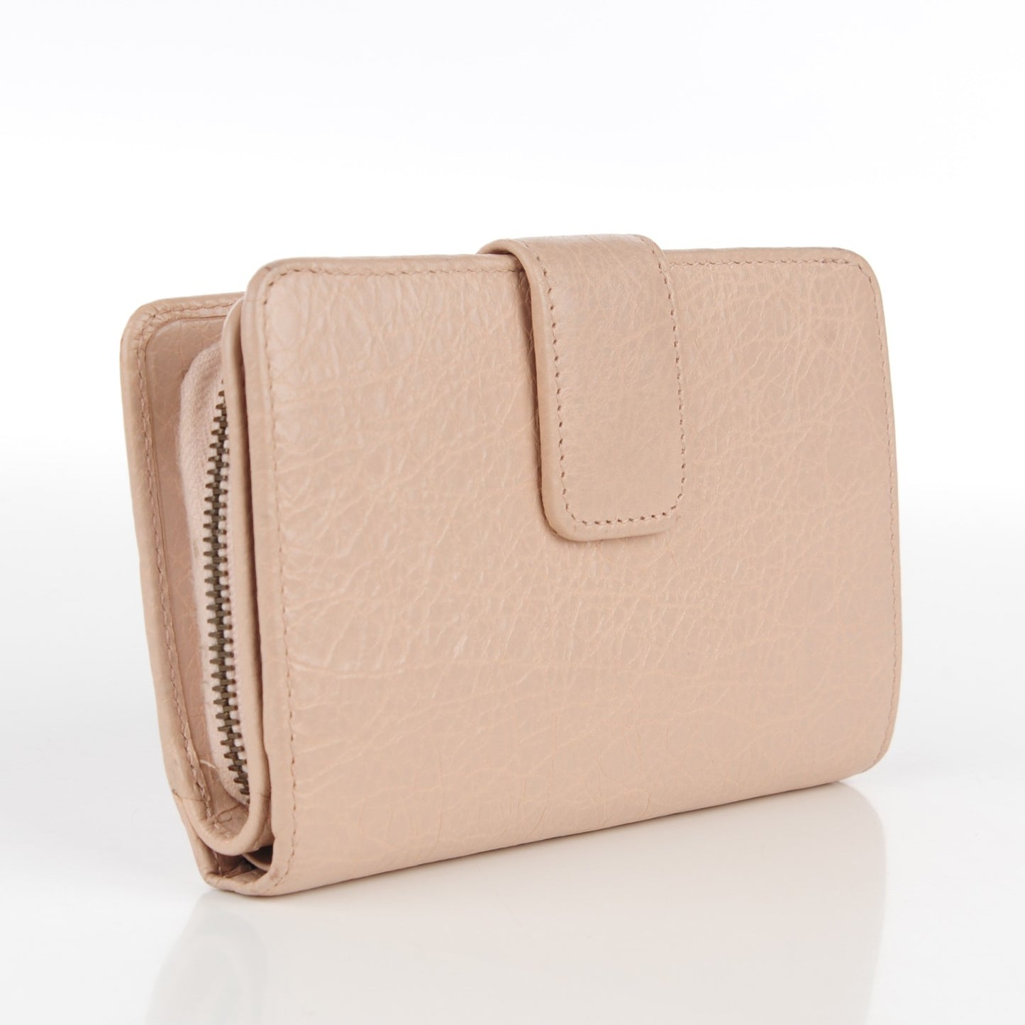 Agneau Classic Hardware Continental Zip Around Wallet Rose Aubepine
