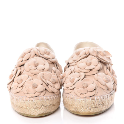 Chanel Suede Camellia CC Espadrilles 39 Pink 2 of 10