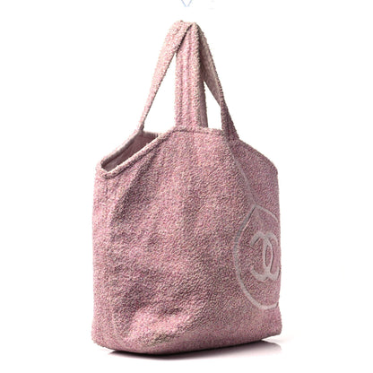 Chanel Terry Cotton CC Beach Tote Pink 3 of 7