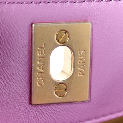 Chanel Lambskin Quilted Small Pearl Crush Hobo Purple 8 of 12