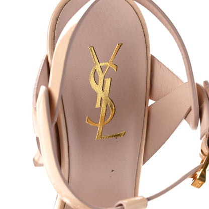Saint Laurent Patent Tribute 105 Platform Sandals 37.5 Pale Pink 7 of 10