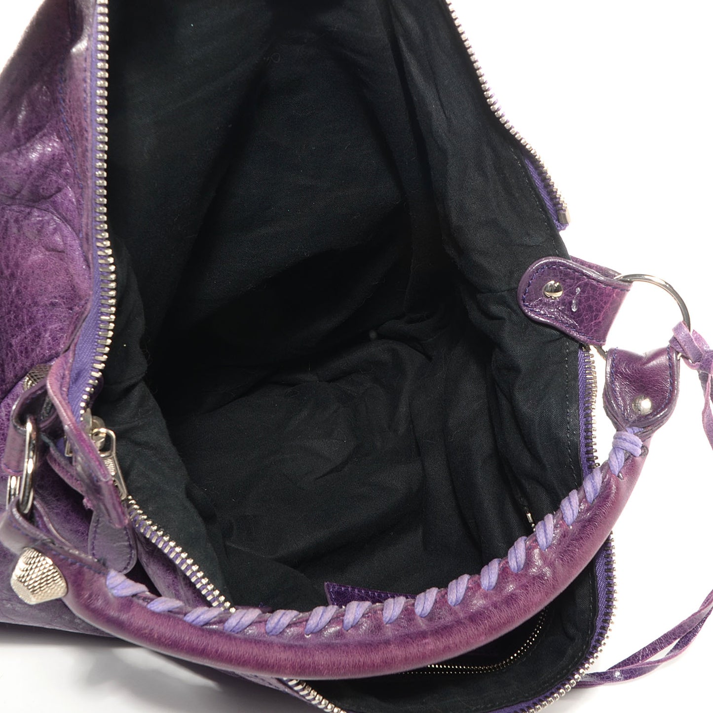 Agneau Giant 21 Silver Hardware Day Hobo Violet