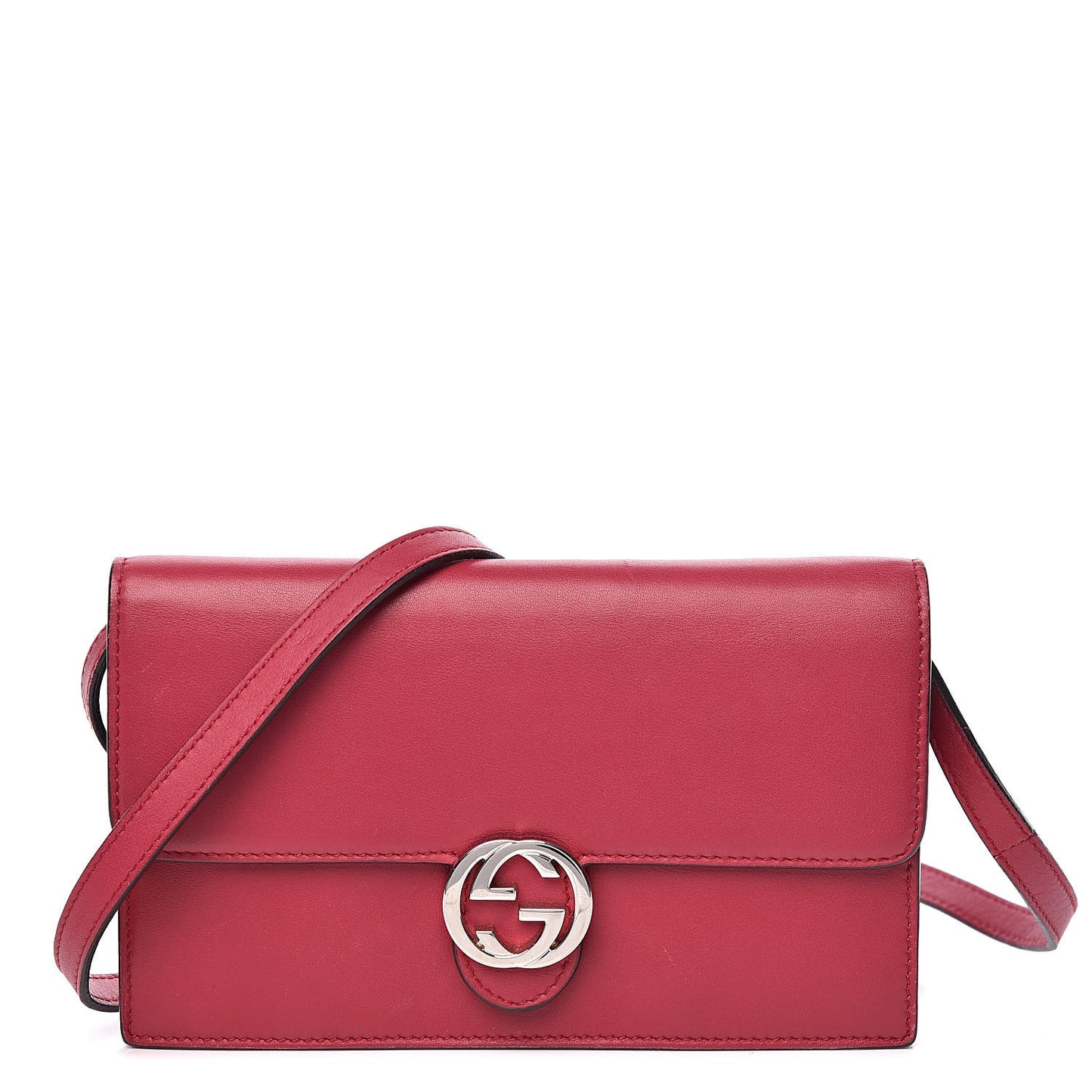 Calfskin Icon Wallet Red