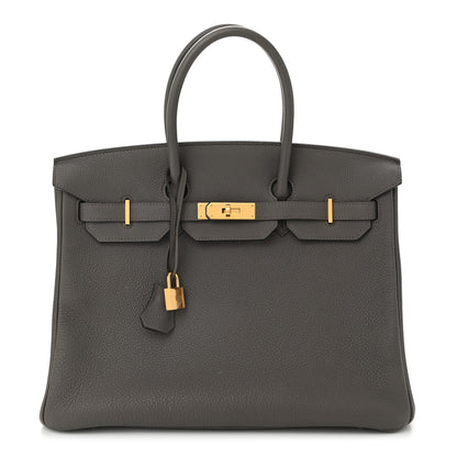 Hermes Togo BIRKIN 35 Etain 1 of 12