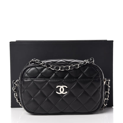 Chanel Lambskin Quilted Small Timeless Camera Case Black 10 of 10