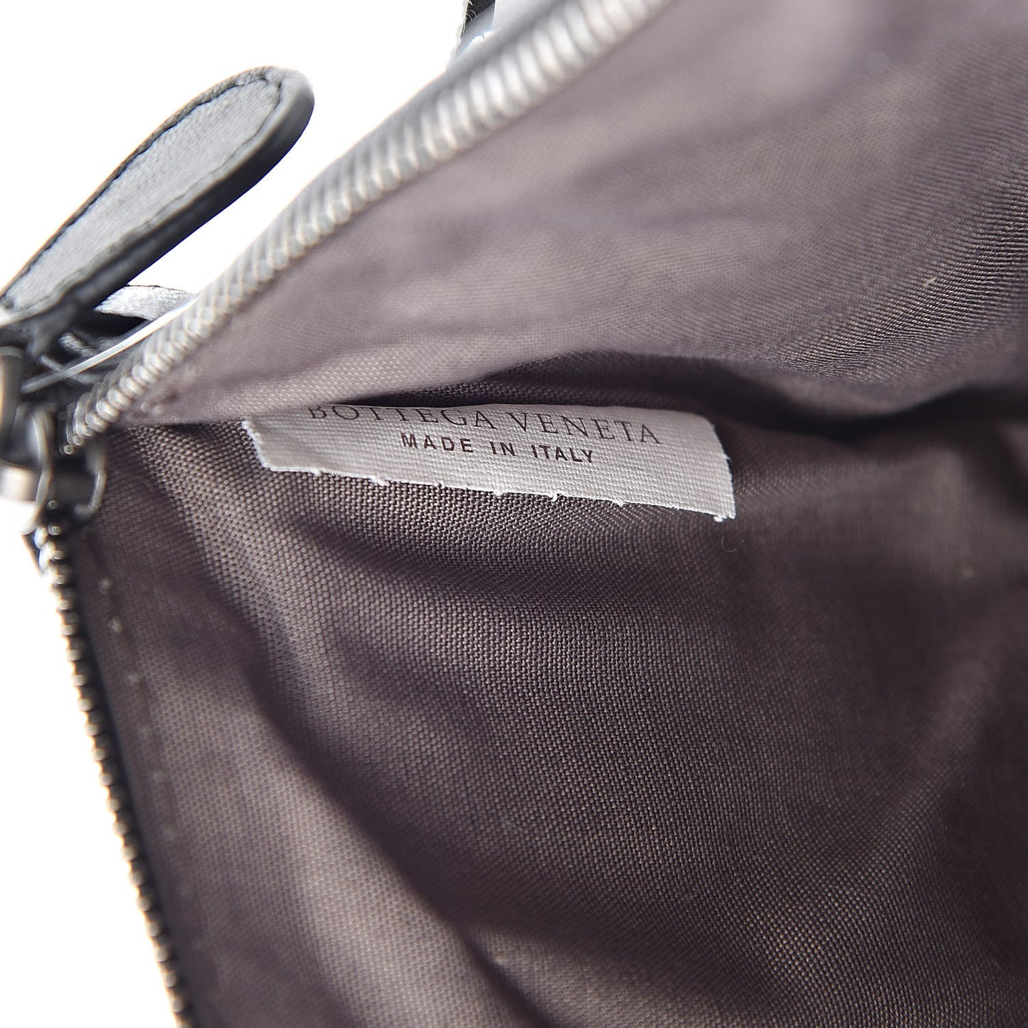 Nappa Intrecciato Medium Zip Pouch Black