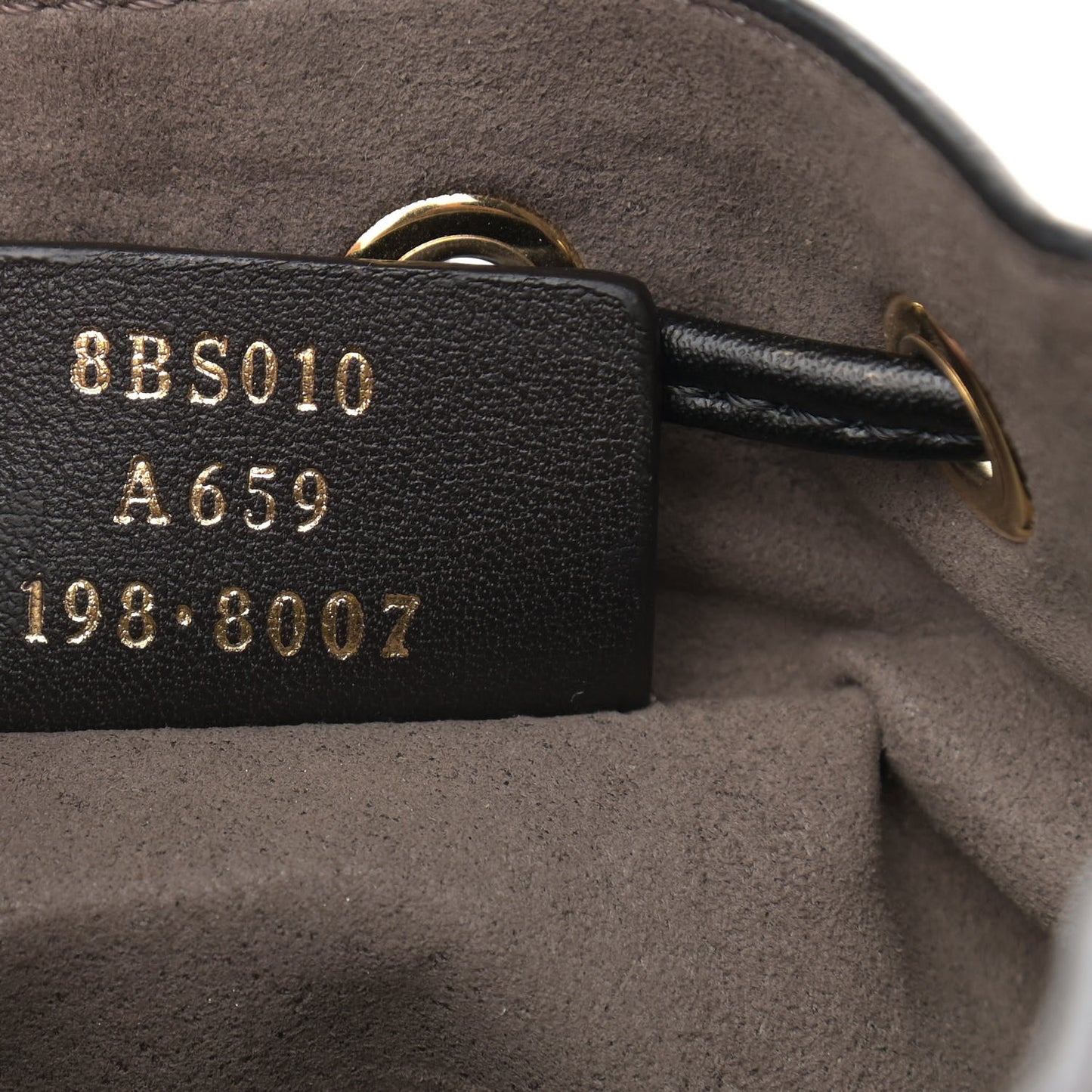 Vitello Liberty F is Fendi Bi-Color FF 1974 Embossed Mini Mon Tresor Bucket Bag Maya Black