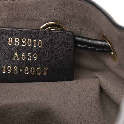 Fendi Vitello Liberty F is Fendi Bi-Color FF 1974 Embossed Mini Mon Tresor Bucket Bag Maya Black 6 of 8