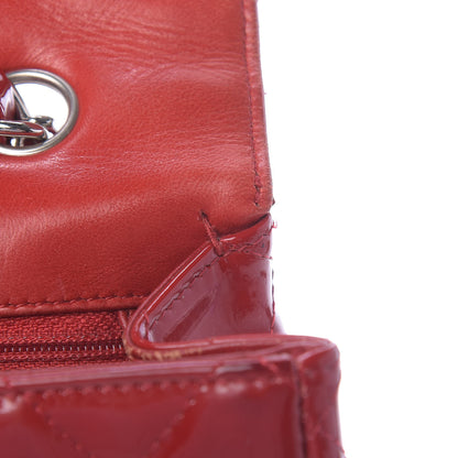 Chanel Patent Quilted Jumbo Single Flap Red 13 of 14