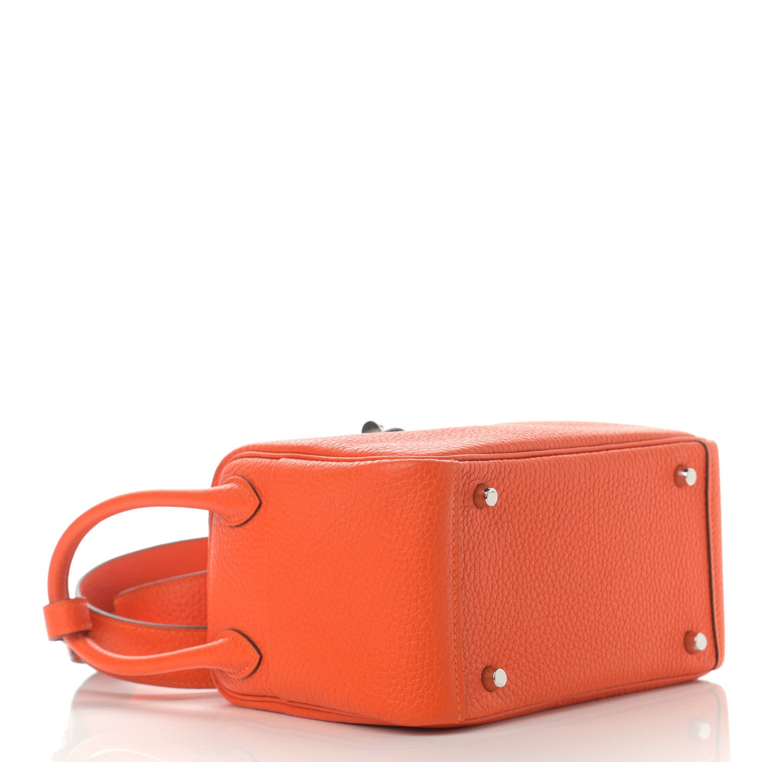 Hermes Taurillon Clemence Mini Lindy 20 Feu 4 of 11