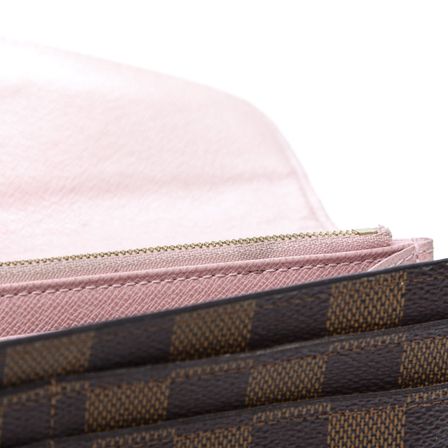 Damier Ebene Sarah Wallet NM Rose Ballerine