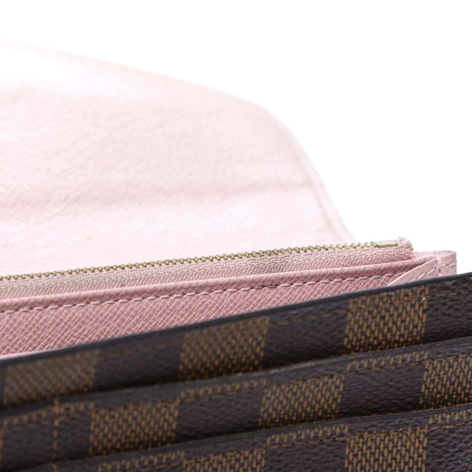 Louis Vuitton Damier Ebene Sarah Wallet NM Rose Ballerine 8 of 12