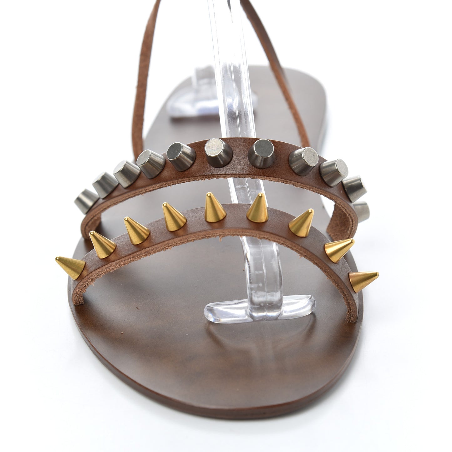 Calfskin Lace Up Tuscany Leather Mens Gladiator Sandals 10 Brown Cuir