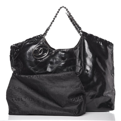 Chanel Vinyl XL Coco Cabas Black 3 of 18