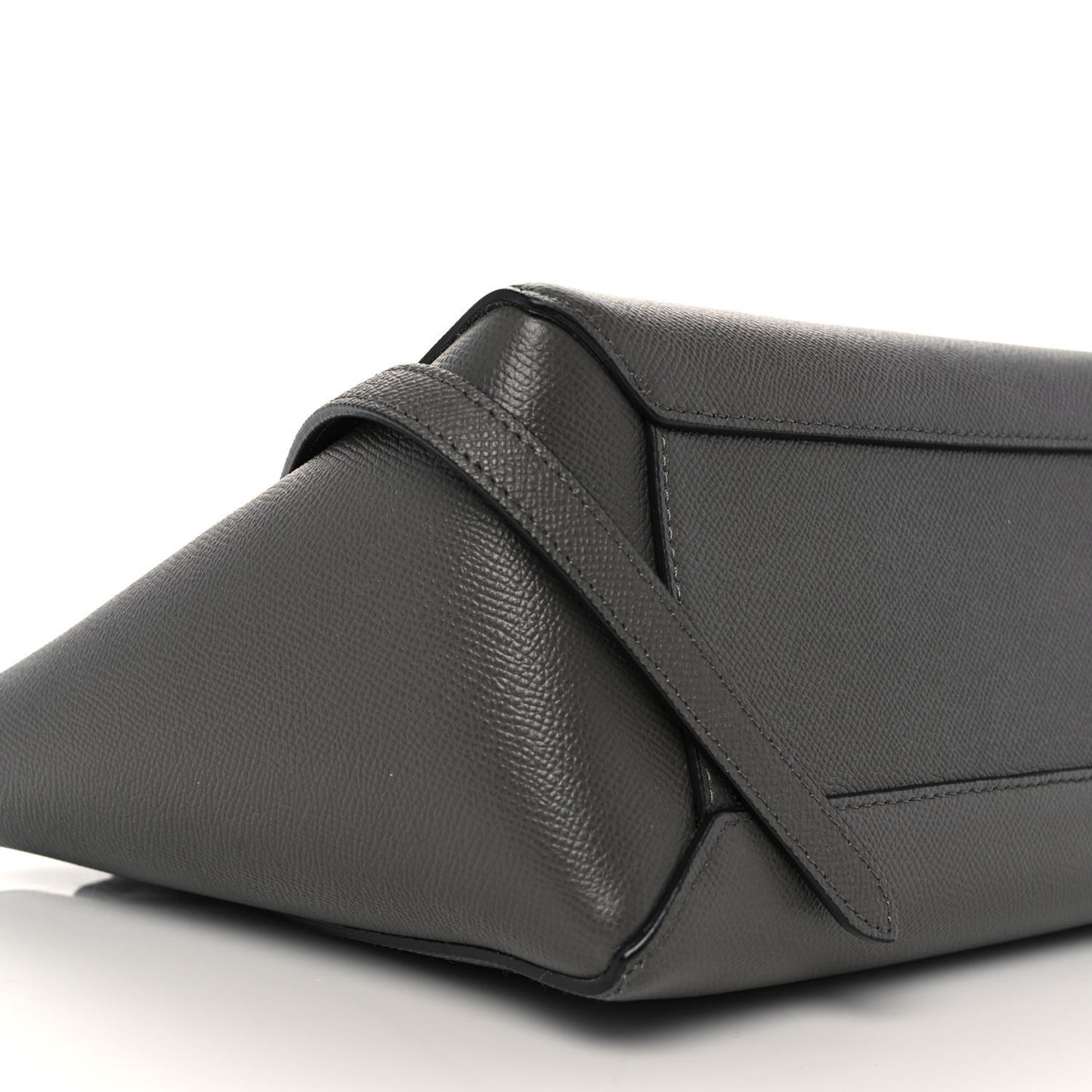 Grained Calfskin Micro Belt Bag Grey