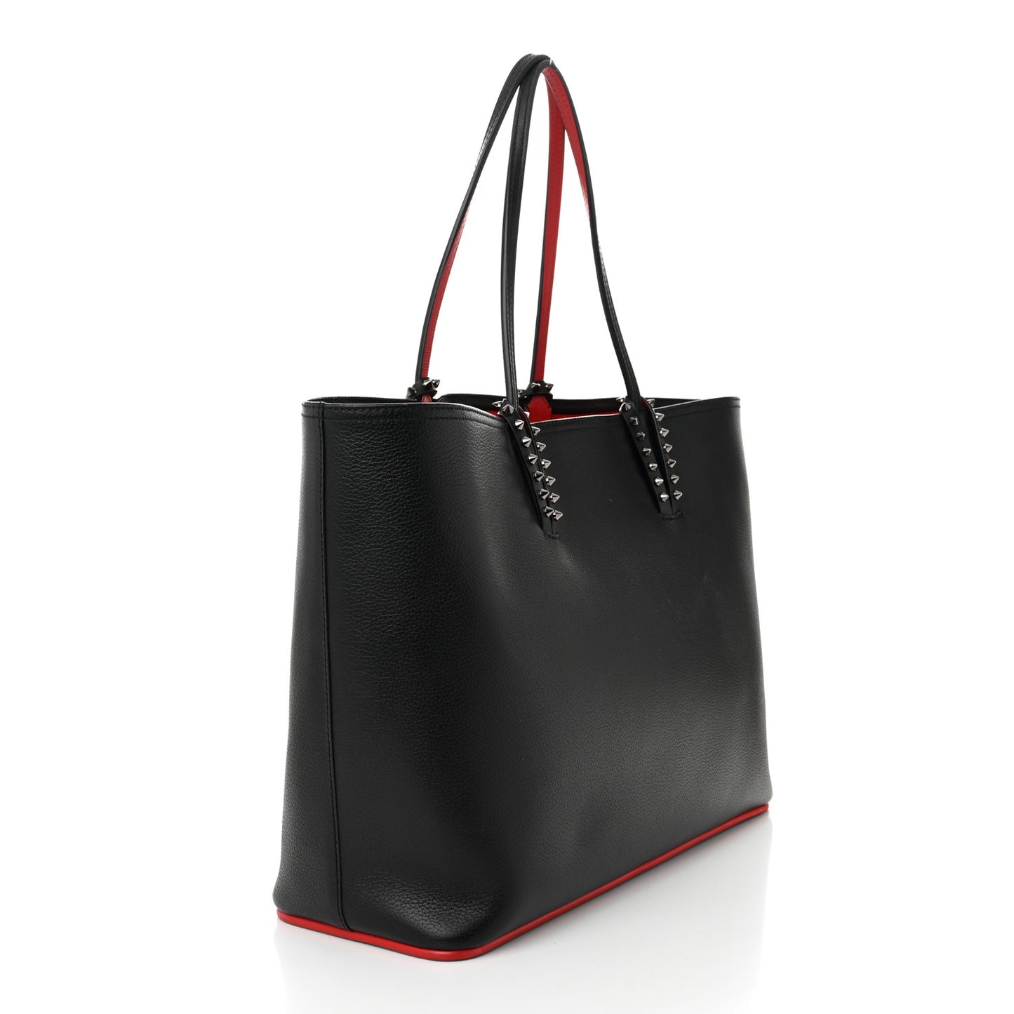Calfskin Spikes East West Cabata Tote Black