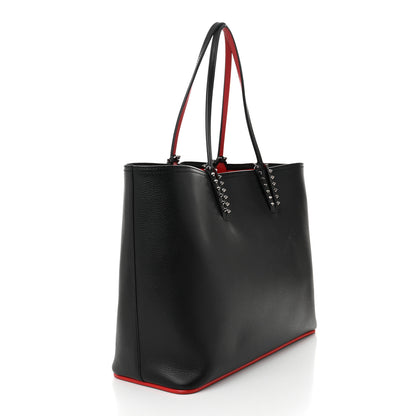 Christian Louboutin Calfskin Spikes East West Cabata Tote Black 4 of 12