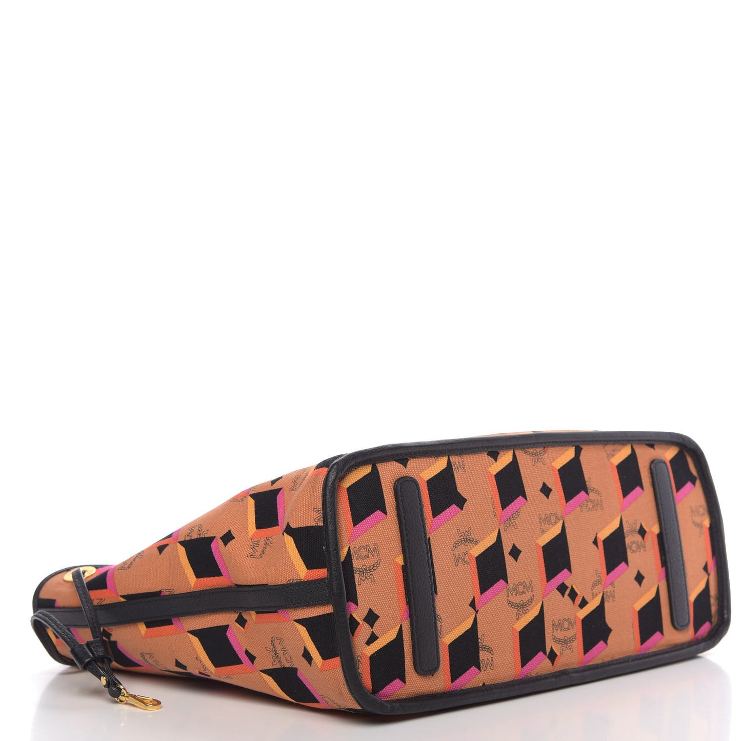 Visetos Medium Reversible Shopping Tote Cognac Black