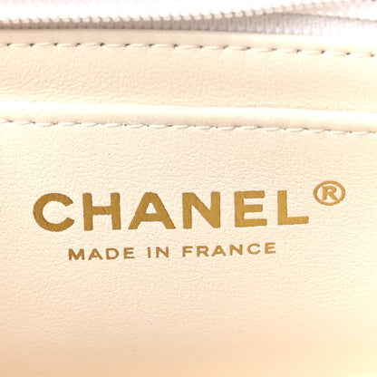 Chanel Lambskin Resin Crystal Square Quilted Monacoco Mini Square Flap White 7 of 10