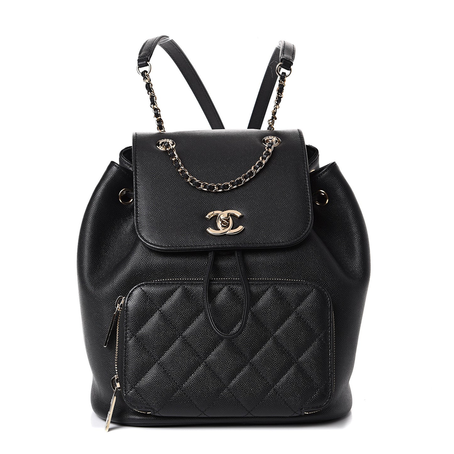 Caviar Quilted Business Affinity Backpack Black