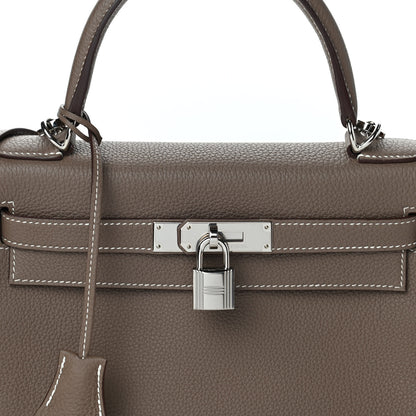 Hermes Togo Kelly Retourne 28 Etoupe 7 of 9