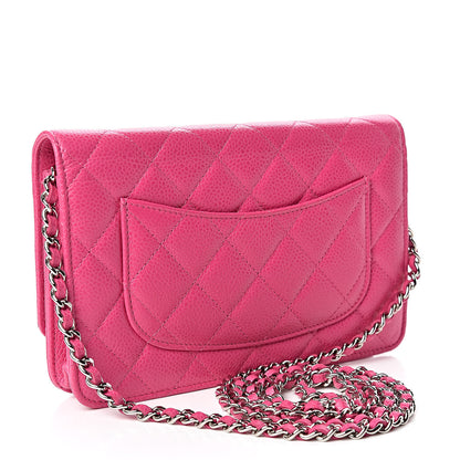 Chanel Caviar Quilted Wallet on Chain WOC Pink 3 of 11