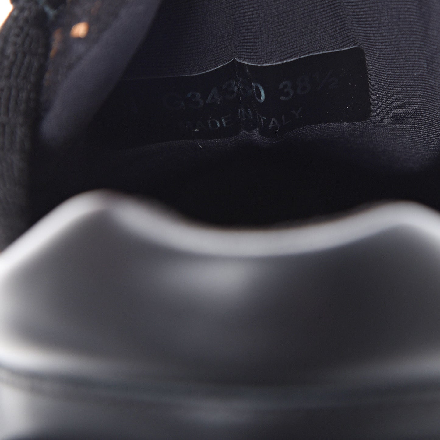 Velour Tweed CC Sneakers 38.5 Black Gold