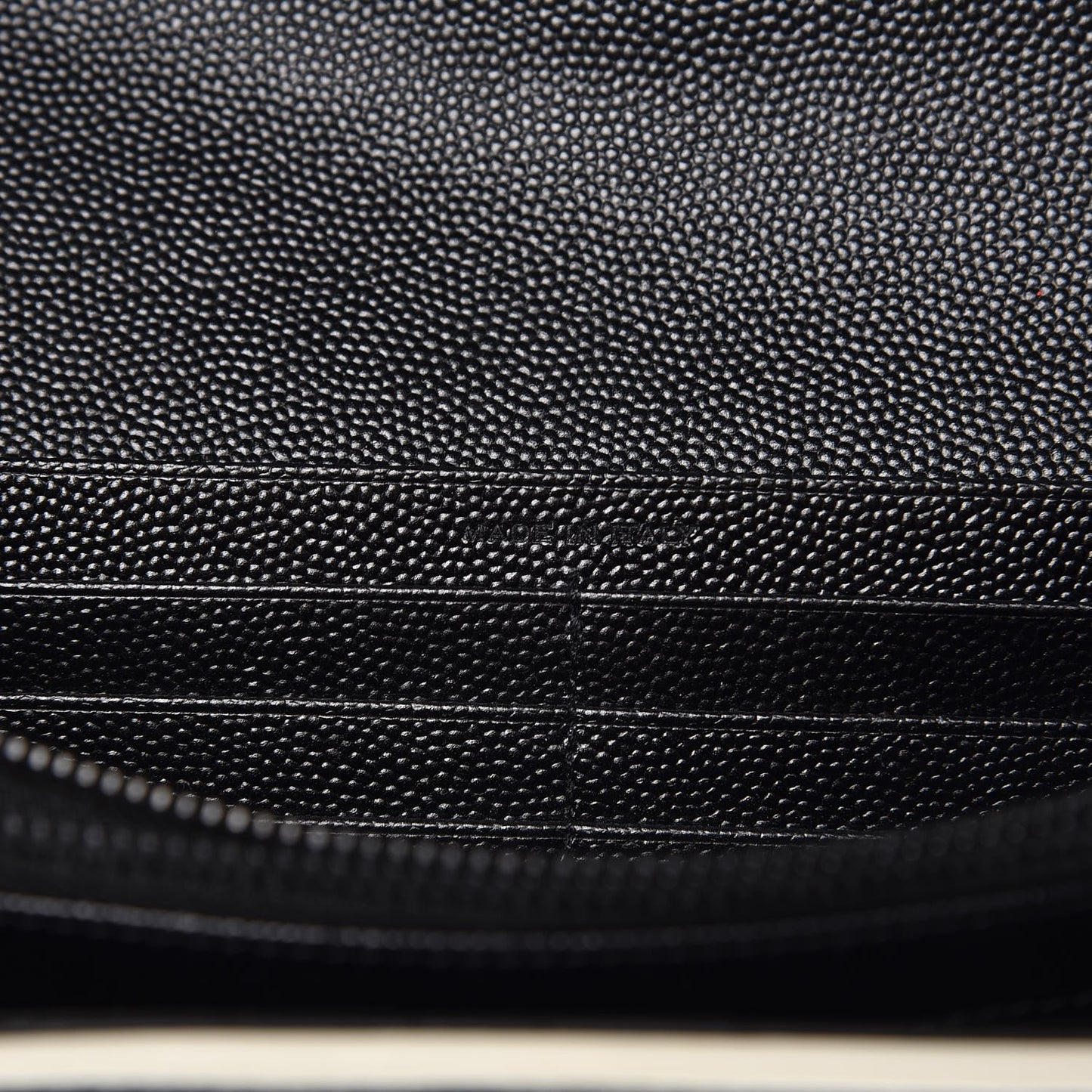 Grain De Poudre Matelasse Large Monogram Flap Wallet Black Dove White
