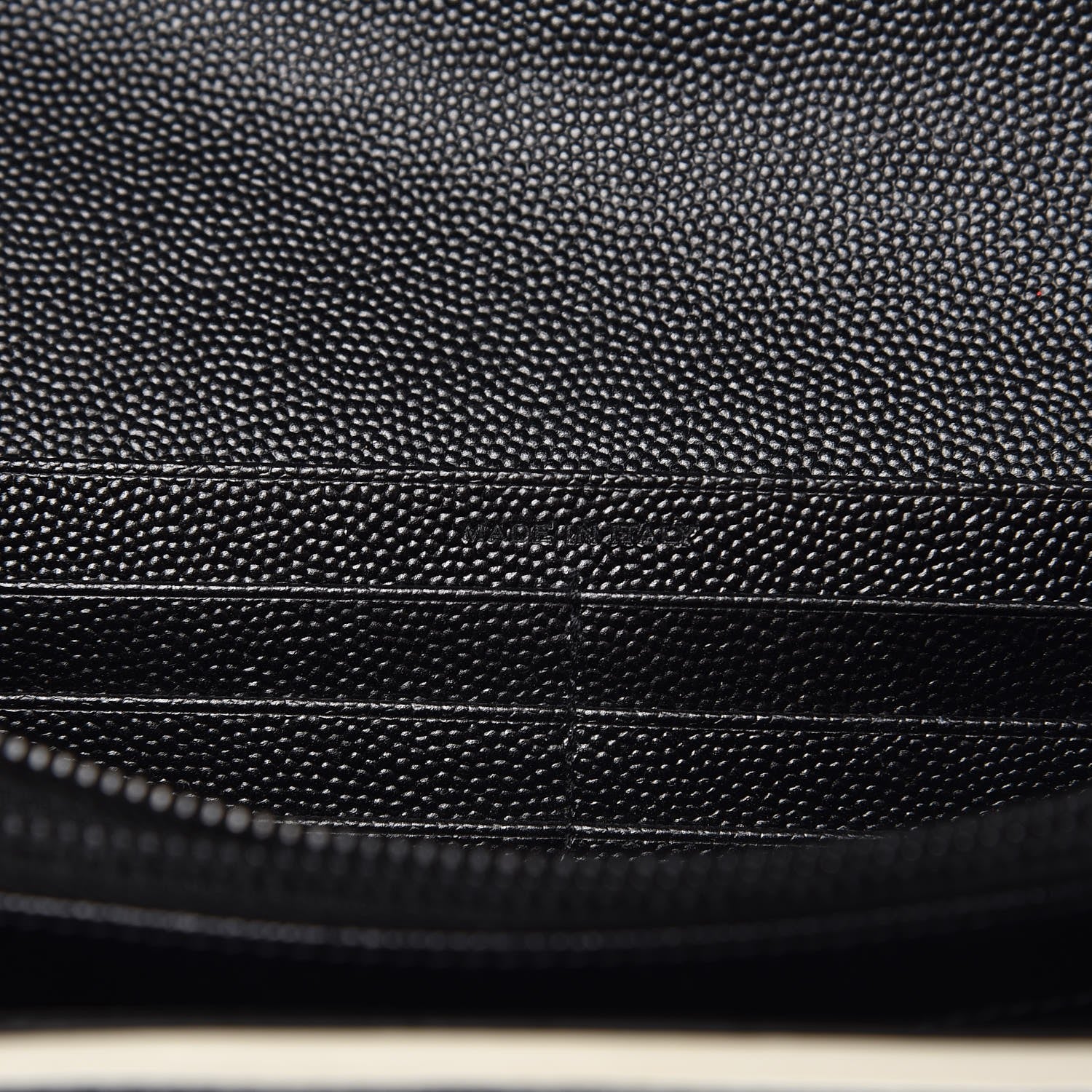 Saint Laurent Grain De Poudre Matelasse Large Monogram Flap Wallet Black Dove White 7 of 8