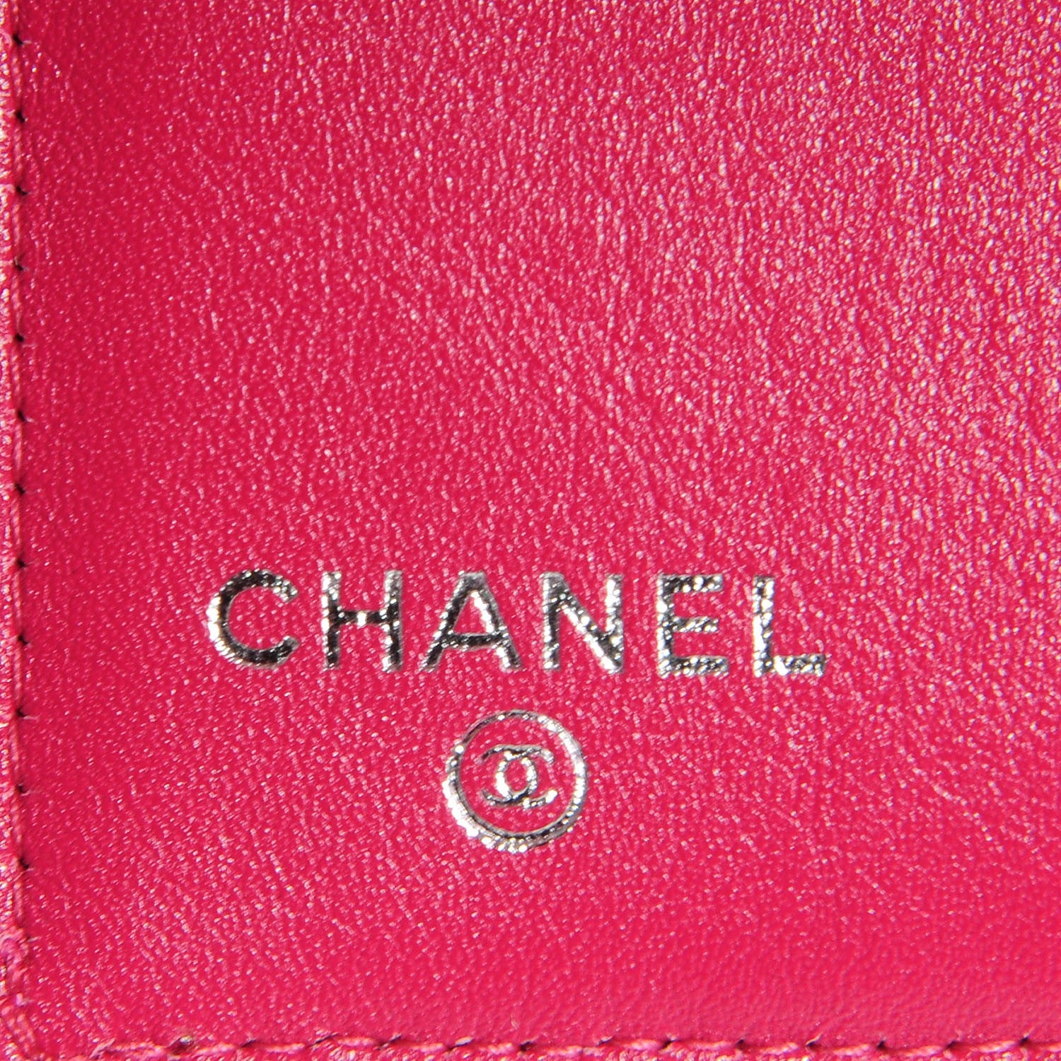 Chanel Patent Camellia Embossed French Wallet Pink 7 of 8