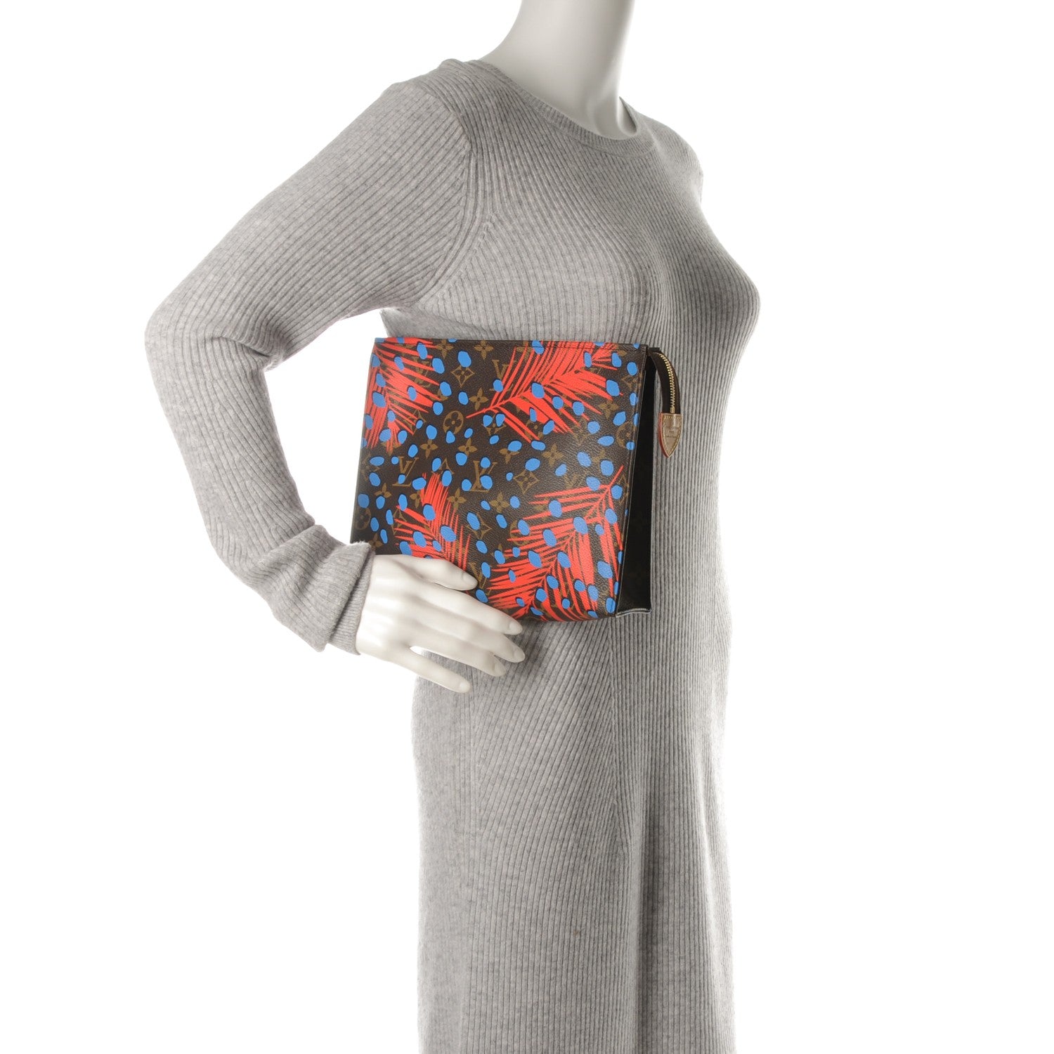 Louis Vuitton Monogram Jungle Dots Toiletry Pouch 26 Coquelicot Denim 2 of 7