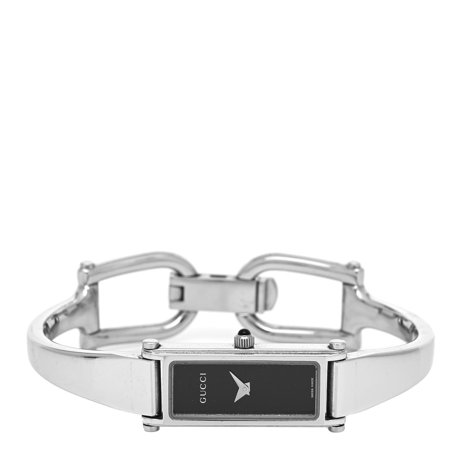 Gucci Stainless Steel 12mm 1500L Horsebit Quartz Watch Black 2 of 4
