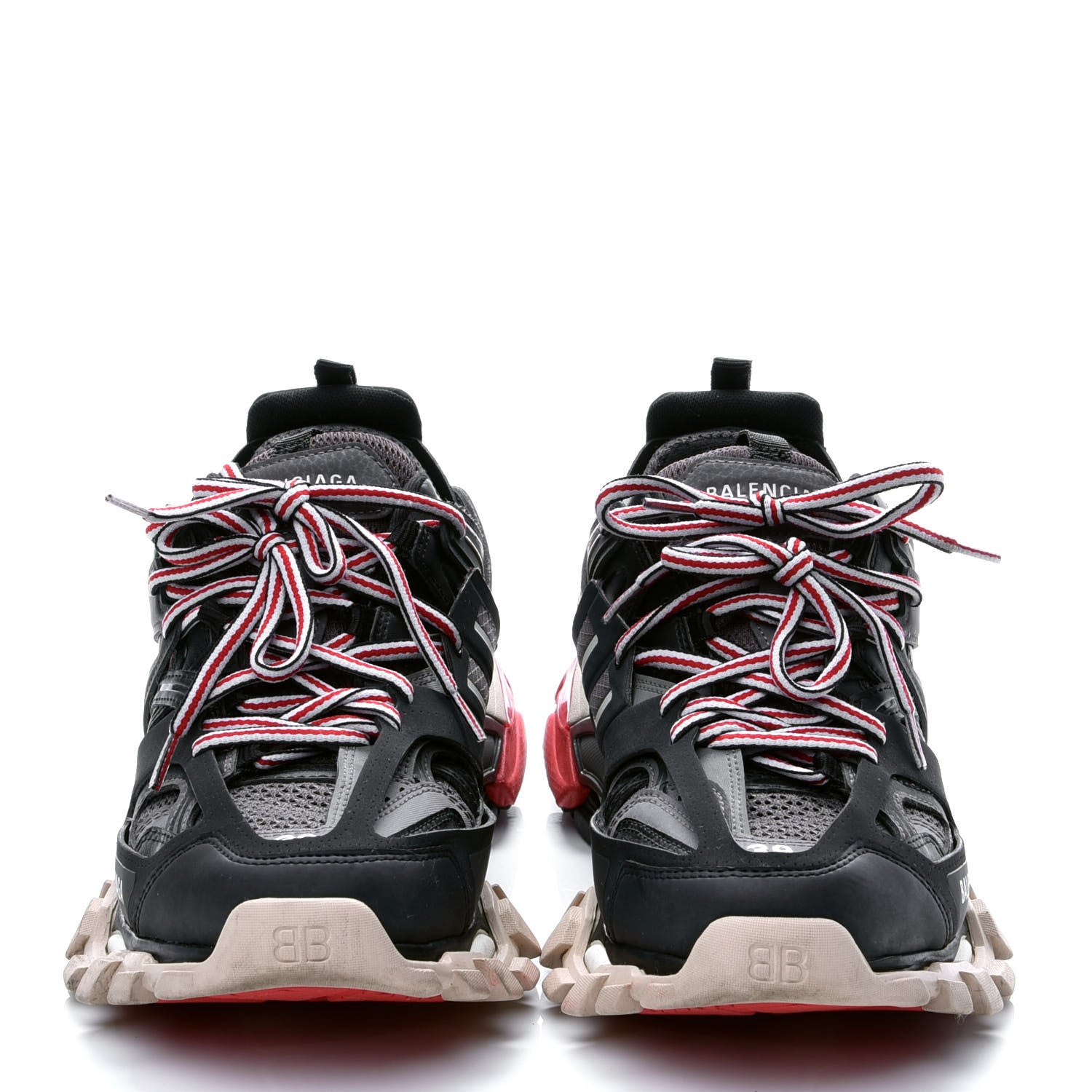 Balenciaga Mesh Nylon Womens Track Sneakers 39 Black Gris 2 of 8