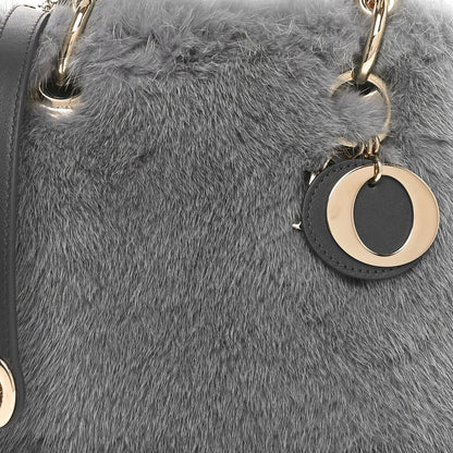 Christian Dior Mink Fur Mini Lady Dior Grey 7 of 9