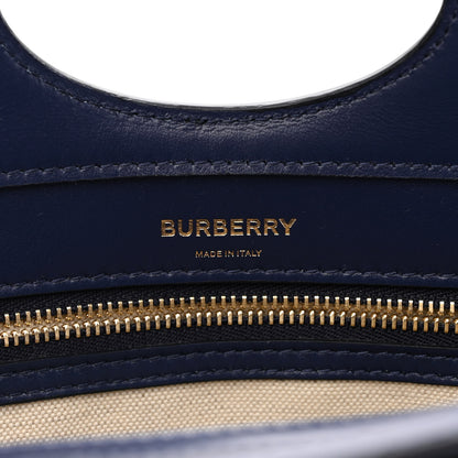 Burberry Calfskin Nylon Tartan Mini Pocket Bag Blue White Orange 6 of 10